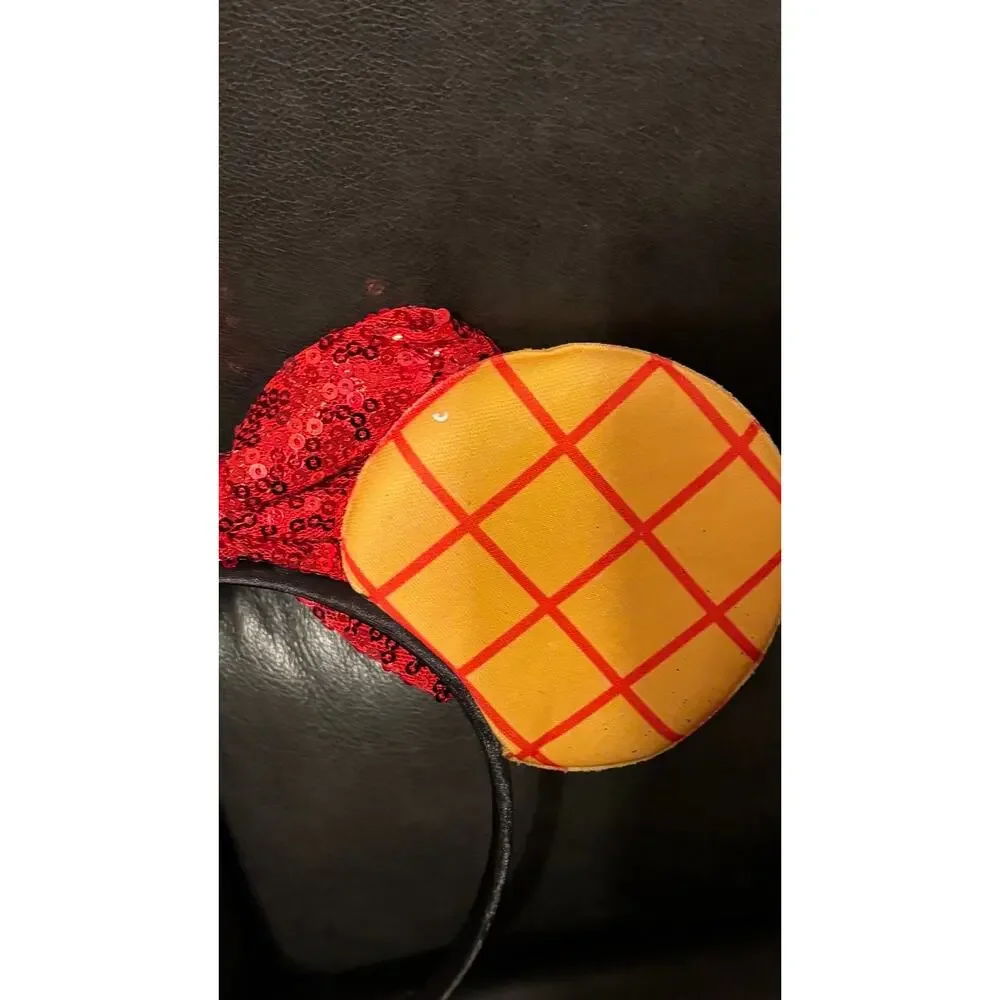 Toy Story inspired Woody Jessie red bow Ears headband and matching scrunchie set